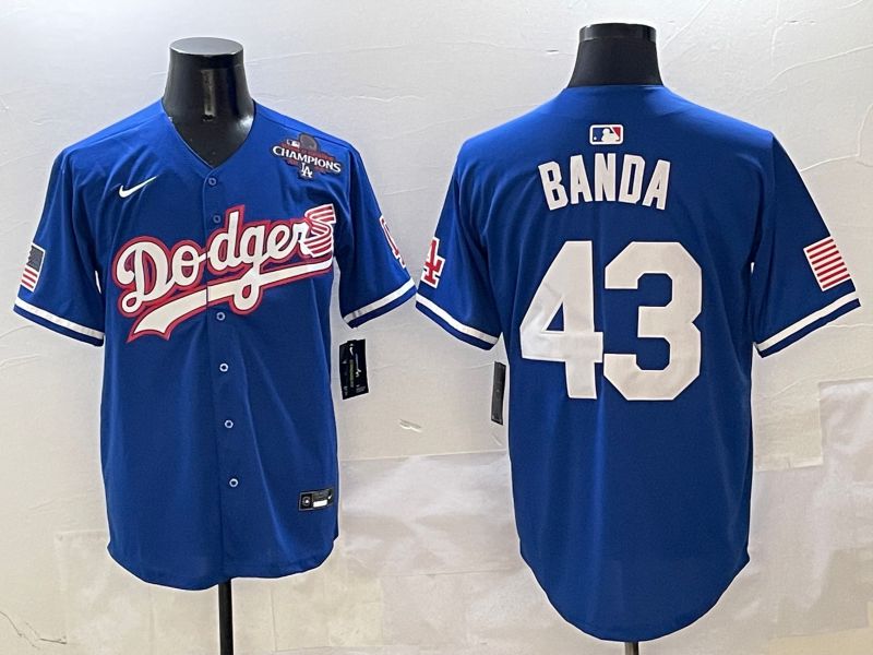 Men Los Angeles Dodgers #43 Banda Blue Second generation Joint Name Nike 2025 MLB Jersey style 6->los angeles dodgers->MLB Jersey